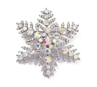 GFM® Snowflake Christmas Brooch - (DRV)(BRCH-SNFLK-005-CH)