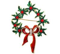 GFM® Sparkly Christmas Brooch Pin-Women Men - Snowflake, Christmas Tree, Heart, Santa Shoe, Wreath etc - Christmas, Birthday Mothers day, Stocking Filler (BRCH-CHRIS-A)