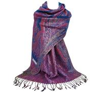 GFM® Sparkly Pashmina Style Scarf with Silver Lining Metallic Threads - Purple - (FS-MSC32-C-JMN)