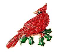 GFM® Sparkly Red Cardinal Bird Christmas Brooch (BRCH-CHRIS-B) (BRCH-Xmas-Cardinal-1)