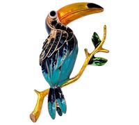 GFM® Toucan Exotic Bird Brooch - Christmas, Birthday Mothers day -(BRCH-BDS-TCN)