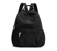 GFM® Waterproof Womens Nylon Backpack Rucksack - Holidays, Travel, Casual Day Use (S0-Black)(NBKP-88068-KL)