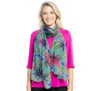 GFM® Women’s Premium Scottish Thistle Scarf-Large 180x90cm Soft Lightweight Luxury Shawl Wrap - Elegant Scotland Heritage Gift for Her-All Season Accessory-(TH-33-Green)(FLD-PSCF-TH-25033-HR)