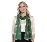 GFM® Women’s Premium Soft Robin Birds Print Scarf, Long 180x90cm Oversize Wrap Shawl, Lightweight Ladies Accessory for Spring, Summer & All Seasons-Christmas, Mother's Day, Gift for Her (PSCF-RN)
