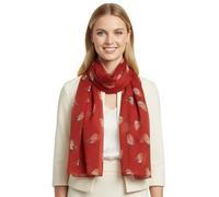 GFM® Women’s Premium Soft Robin Birds Print Scarf, Long 180x90cm Oversize Wrap Shawl, Lightweight Ladies Accessory for Spring, Summer & All Seasons-Christmas, Mother's Day, Gift for Her (PSCF-RN)