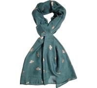 GFM® Women's Bee Bees Ladies Lightweight Print Scarf Soft-Spring Summer- Green Rose Gold Bees- (PSCF-FS-794-K-BE-RG-2-HR)