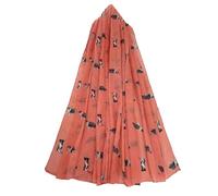 GFM® Women's Border Collie Dogs Print Scarf - Bc-072-Pink - (PSCF-FS-BC-072-D-PGLB)