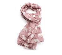GFM® Women's Elephants Print Ladies Scarf Soft Light Weight Shawl Wrap - Spring Summer- Gift for Her - EL-78-Pink - (FLD-PSCF-EL-78-GLB)