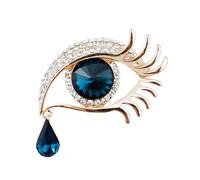 GFM® Women's Exquisite Eye Crystal Ladies Brooch Pin - Gold Tone - Protection from "Evil Eye" Crystal Ladies Brooch Pin - Valentine's Mother's Day Wedding Anniversary etc (Brch-EYE-SN)