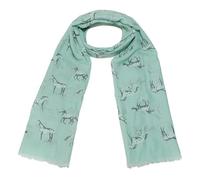 GFM® Women's Horse Equestrian Print Scarf - Spring Summer All Seasons (Hs-10-Mnt-Mint)(88-PSCF-HS-10-MNT)