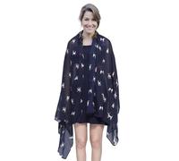 GFM® Women's Jack Russell Dogs Print Scarf - Spring Summer - JR-000-Navy Blue - (PSCF-FS-JR-000-A-GHNL)