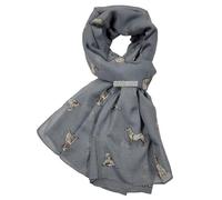 GFM® Women's Labrador Retriever Dogs Print Scarf Lbdg-132-Grey-(FS)(PSCF-LBDG-132-B-HLBH)
