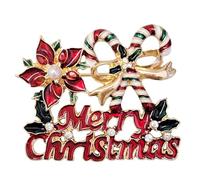 GFM® Women's Merry Christmas Ladies Brooch Pin (BRCH-CHRIS-C) (BRCH-Xmas-MC-N092)