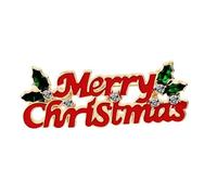 GFM® Women's Merry Christmas Ladies Brooch Pin - (BRCH-CHRIS-D/E) (BRCH-XMAS-MC-5001)