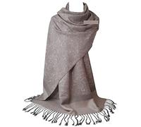 GFM® Women's Pashmina Style in Paisley Ladies Scarf Shawl Wrap - Nude Grey - (DRV)(Z-154)(Pash-P093-NDBH)