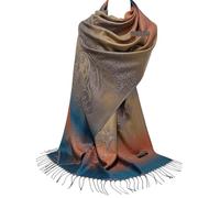 GFM® Women's Pashmina Style Ladies Scarf Shawl Wrap-Lightweight Soft-Floral Rose Paisley Geometric Ombre Designs-All Seasons (FRL6)