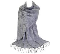GFM® Women's Pashmina Style Ladies Scarf Shawl Wrap-Lightweight Soft-Floral Rose Paisley Geometric Ombre Designs-All Seasons (FRL6)
