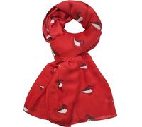 GFM® Women's Robin Birds Print Christmas Scarf - Spring, Summer, All Seasons Scarf
