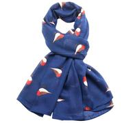 GFM® Women's Robin Birds Print Christmas Scarf - Spring, Summer, All Seasons Scarf