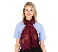 GFM® Women's Scottish Highland Coo Cow Print Ladies Long (180x90cm) Lightweight Oversize Soft Scarf Wrap Shawl-Spring, Summer,Christmas, Mother's Day,Gift for her-Red- (PSCF-FLD-CW-53-GHLL)