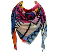GFM® Women's Square Scarf - Picasso Inspired Abstract Face - Spring Summer - All Seasons Scarf (PSCF-FS-8046)