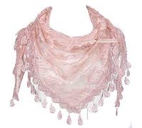 GFM® Women's Summer Triangle Lace Scarf-Mantilla-Baby Pink- (TRI-500-BGLB)