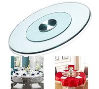 GFMODE Lazy Susan for Table 24 Inch, Heavy Duty Turntable Round Dining Table Swivel Large Tabletop Serving Plate Transparent Rotating Tray with Silent Bearing Centerpieces (Size : 70cm/28inch)