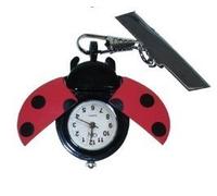 GFN Ladybird Fob Watch with opening 'wings' - Beautiful design with Red & Black enamelled wings