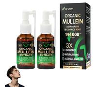 GFOUK 3X Concentrated Mullein Lung Cleanse Spray, Herbal Lung Cleansing Spray, 3X Organic Mullein Extract for Lungs, Cleanse and Respiratory Support (2)