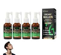 GFOUK 3X Concentrated Mullein Lung Cleanse Spray, Herbal Lung Cleansing Spray, 3X Organic Mullein Extract for Lungs, Cleanse and Respiratory Support (4)