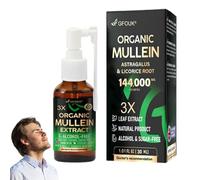 GFOUK 3X Concentrated Mullein Lung Cleanse Spray, Herbal Lung Cleansing Spray, GFOUK Mullein Spray for Lungs, Natural Mullein Leaf Extract for Lungs, Cleanse and Respiratory Support (1 Bottle)
