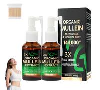 Gfouk 3x Concentrated Mullein Lung Cleanse Spray, Herbal Lungs Cleaning Spray, Natural Mullein Leaf Extract for Men and Women (2pcs)