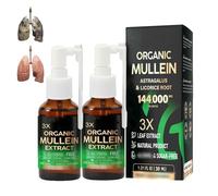GFOUK 3X Concentrated Mullein Lung Cleanse Spray, Mullein Spray for Lungs, Natural Extract, Cleanse and Respiratory Support (2Pcs)