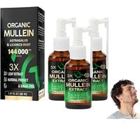 GFOUK 3X Concentrated Mullein Lung Cleanse Spray - Natural Respiratory Cleanse & Breathe Spray, Natural Ingredients, Cleanse and Respiratory Support, Daily Use (3 Pcs)