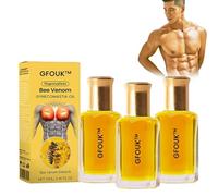 GFOUK Thermofirm Bee Venom Gynecomastia Oil, Firming Oil for Men, Gynecomastia Bee Venom Massage, Can Help Strengthen Chest Muscles (3pcs)