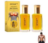 GFOUK ThermoFirm Bee Venom Gynecomastia Oil, Gynecomastia Bee Venom Massage, GFOUK Mentherm Bee Venom Gynecomastia Heating Oil, Thermofirm Bee-Venom Oils, Help Strengthen Chest Muscles (2 Bottle)