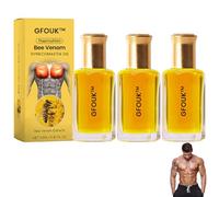 GFOUK ThermoFirm Bee Venom Gynecomastia Oil, Gynecomastia Bee Venom Massage, GFOUK Mentherm Bee Venom Gynecomastia Heating Oil, Thermofirm Bee-Venom Oils, Help Strengthen Chest Muscles (3 Bottle)