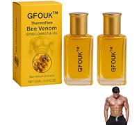 GFOUK Thermofirm Bee Venom Gynecomastia Oil, Professional Thermofirm Bee Venom Oil for Gynecomastia Treatment, Natural GFOUK Bee Venom Gynecomastia Oil for All Men (2 Pcs)