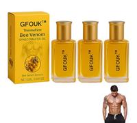 GFOUK Thermofirm Bee Venom Gynecomastia Oil, Professional Thermofirm Bee Venom Oil for Gynecomastia Treatment, Natural GFOUK Bee Venom Gynecomastia Oil for All Men (3 Pcs)