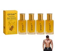GFOUK Thermofirm Bee Venom Gynecomastia Oil, Professional Thermofirm Bee Venom Oil for Gynecomastia Treatment, Natural GFOUK Bee Venom Gynecomastia Oil for All Men (4 Pcs)