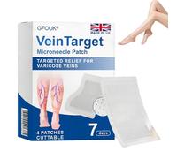 GFOUK Vein Target Microneedle Patch, 2026 Advanced Varicose Veins Treatment for Legs, Gfuel VeinTarget Varicose Veins Patch, Natural Ingredients Leg Treatment for All Skin Types (1 Box)