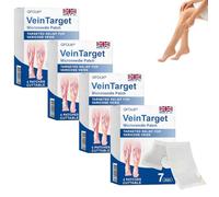 GFOUK Vein Target Microneedle Patch, varicose veins Patch, varicose veins treatment for legs, spider vein removal, Skin Body Care, Care for All Skin Types (4PCS)
