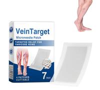 GFOUK Vein Target MicroneedlePatch, 2026 New Varicose Vein Patches, GFOUK Varicose Veins Patches for Legs, Natural Ingredients Leg Treatment for All Skin Types (1 Box)