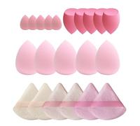 GFOUNS 21 pcs Beauty blender Makeup Sponge Bulk:Blender Sponges 15 Pcs for Liquid, Cream, and Powder, Multi-colored Pink make up sponges for foundation