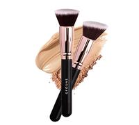 GFOUNS Foundation Brush For Liquid Makeup :Angled & Flat Top Kabuki Brush Synthetic Professional Makeup Brush For Liquid,Cream,and Powder-Buffing,Blending,Flawless Face Brush(GFOUNS-BR003-2P)