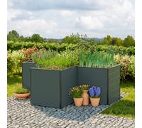 GFP Hobby 225 x 225 x 77 cm Raised garden bed, Anthracite grey - (GFPV00561)