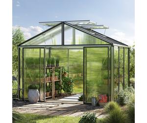 GFP Pro 311 x 235 cm Greenhouse, aluminium, no extras - (GFPV00206)