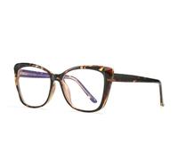 GFPHBJ Women's Blue Light Blocking Glasses Fashion TR90 Cat Eye Frame Pin Prevent Eye Fatigue Anti-UV Computer Glasses,A