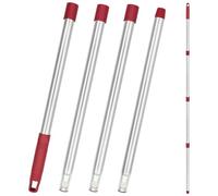 GFRED 1PC Mop Handle Replacement 4-Section Adjustable Stainless Steel Compatible with Vileda Spin Turbo Easy Wring Mop Mop Pole Extended for Convenience and Practicality