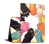GFRGTFHYT Case for 10.5 Inch Microsoft Surface Go 3 2021/2 2020/Go 2018 PU Leather Slim Lightweight Multiple Angles Stand Smart Cover with Auto Wake/Sleep, Cute Cat Paws